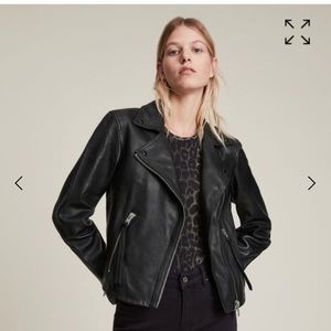 AllSaints Darby Leather Biker Jacket Brand new size UK6 US2